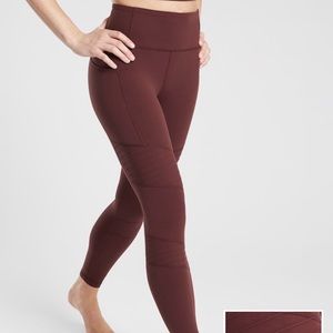 Athleta Coral Textured Leggings